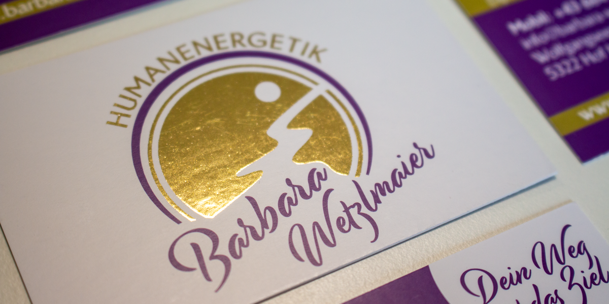dsignery Humanenergetikerin Barbara Wetzlmaier Visitenkarten Logo